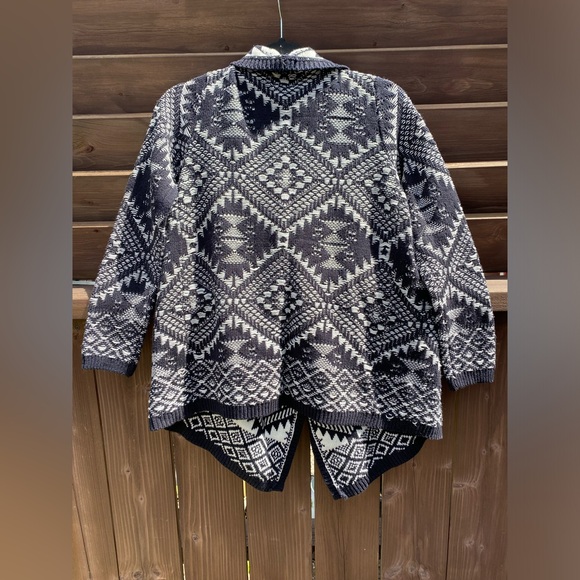 St John’s Bay Aztec print open cardigan Women’s S - Picture 5 of 8